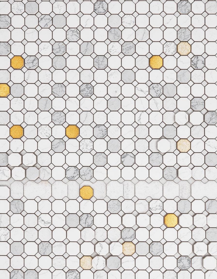 Hexagon Mozaik Gold